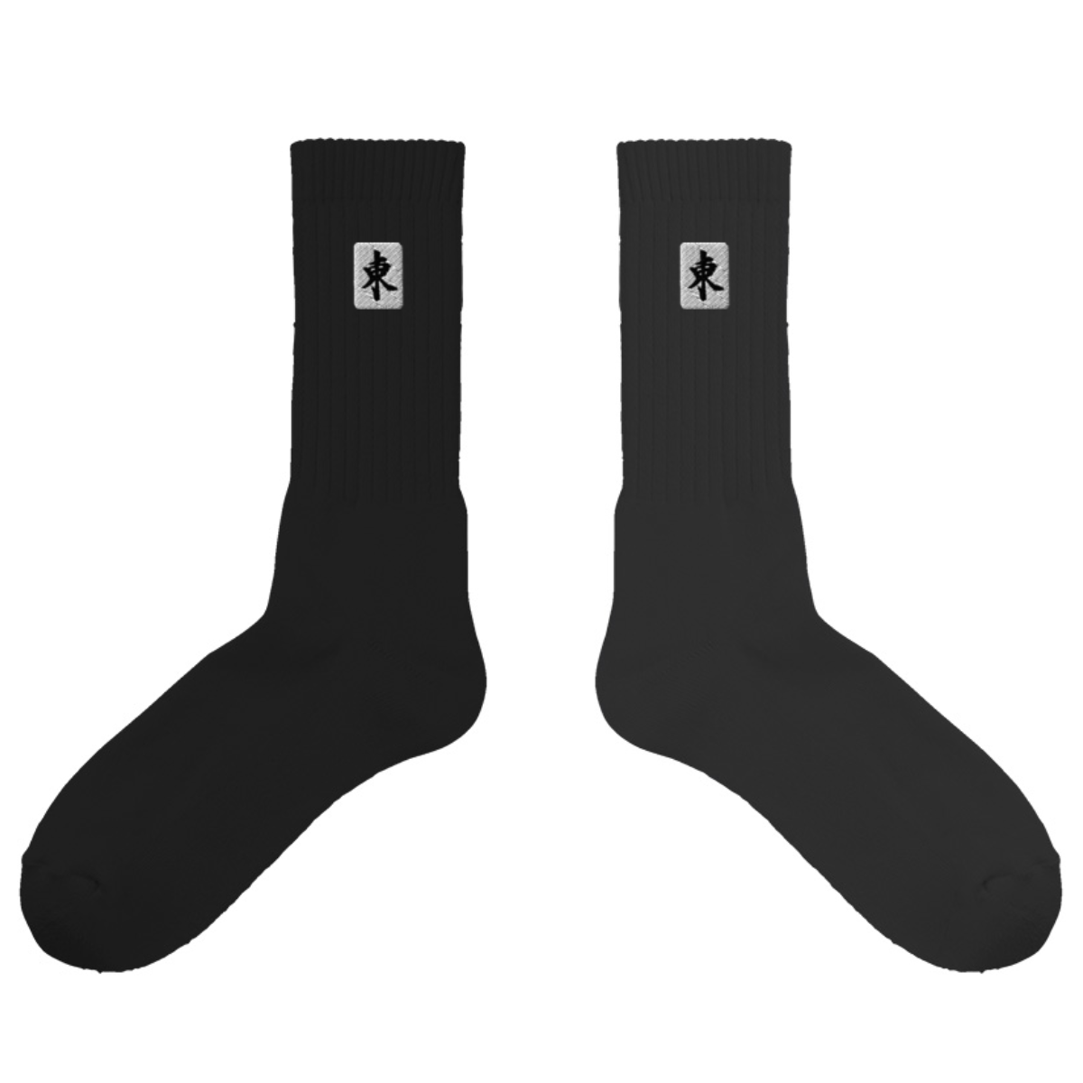 【ワンポイント刺繍】麻雀クルーソックス