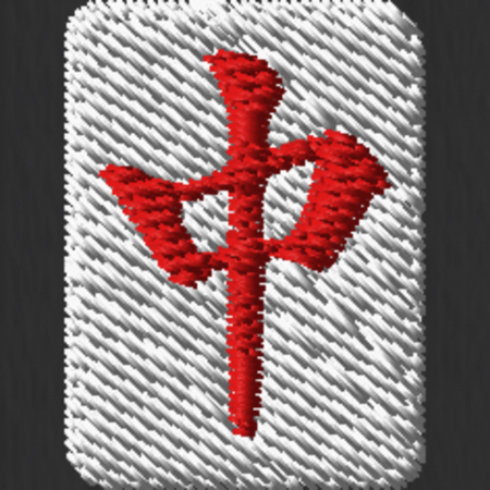 【ワンポイント刺繍】麻雀クルーソックス