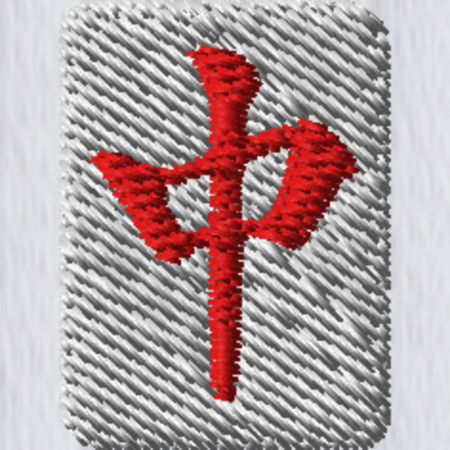 【ワンポイント刺繍】麻雀クルーソックス